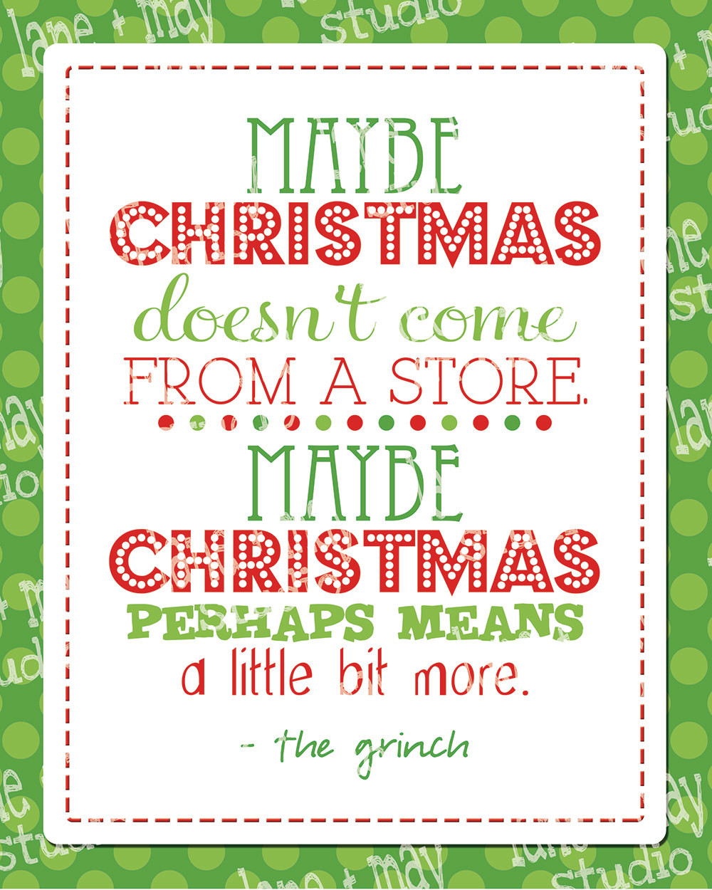 Quotes From How The Grinch Stole Christmas
 christmas grinch quote 8 x 10 digital print INSTANT by