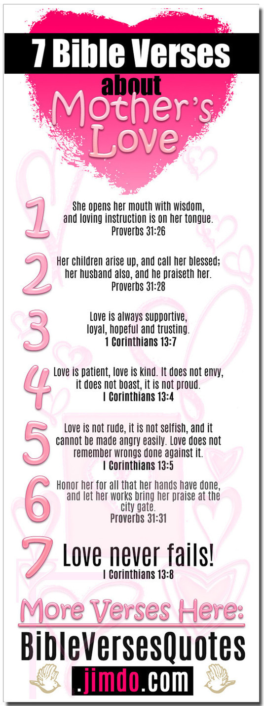 Quotes On Motherly Love
 Bible Quotes About Mothers Love QuotesGram