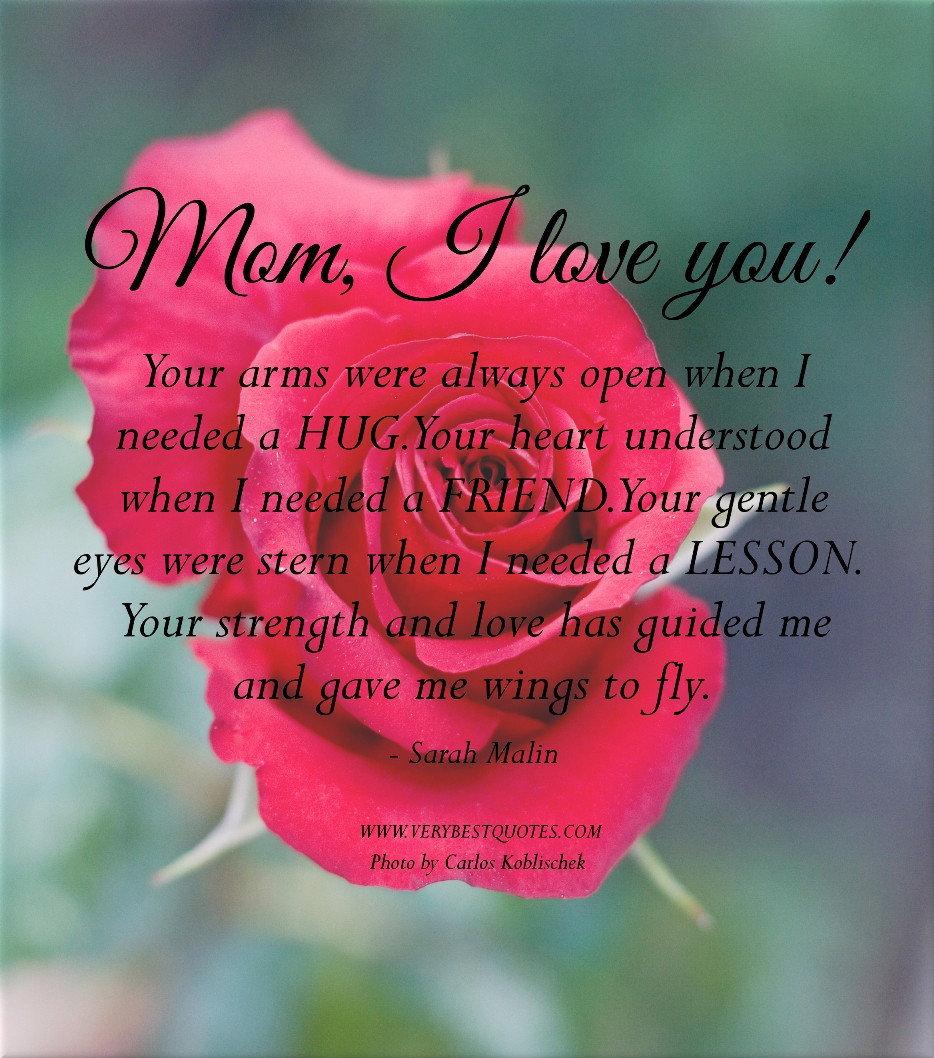 Quotes On Motherly Love
 I Love You Mom Quotes From Daughter QuotesGram