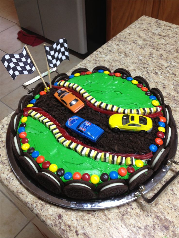Race Car Birthday Cake
 Race track cake that I CAN MAKE in 2019
