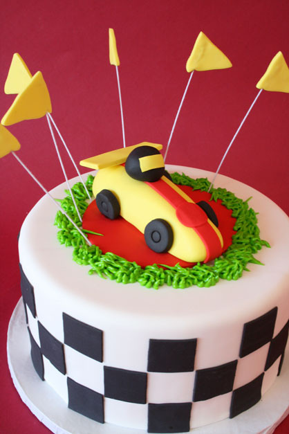 Race Car Birthday Cake
 Mod Cakery Boy Birthday Cakes Race Car