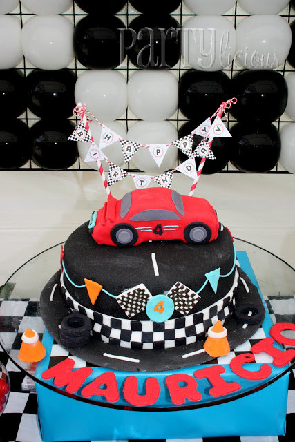 Race Car Birthday Cake
 Partylicious Events PR Mauricio s Race Car 4th Birthday