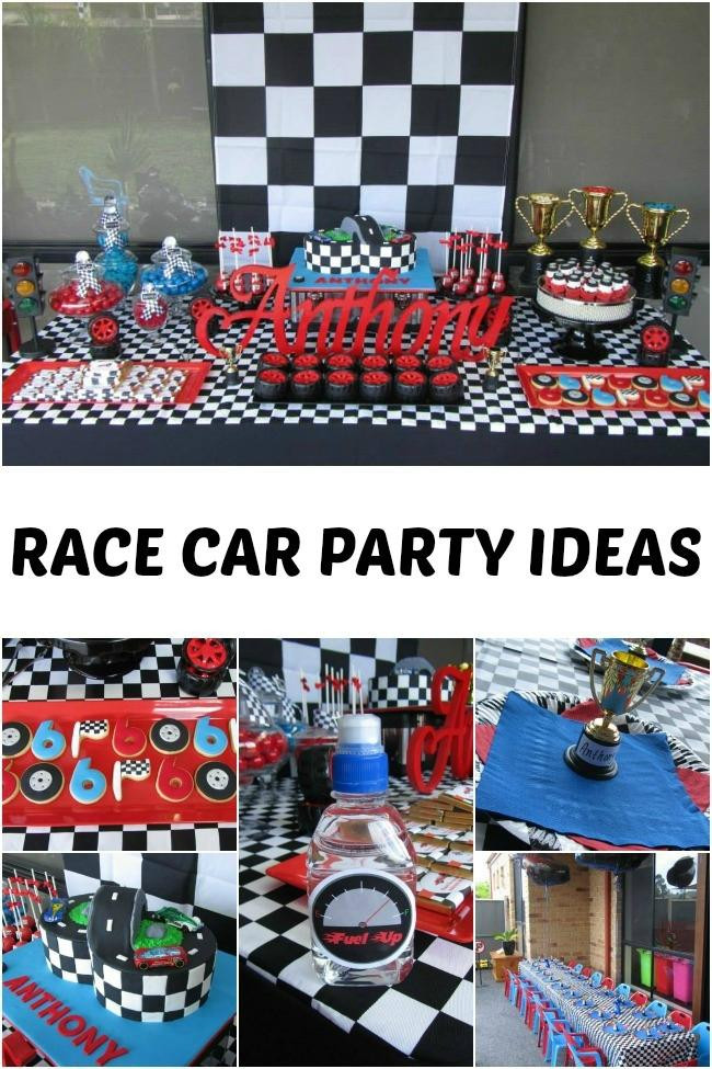 Race Car Birthday Party
 Race Car Themed 6th Birthday Party Spaceships and Laser