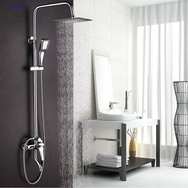 Rain Shower Bathroom
 Dofaso copper Bathroom Rain shower sets bath tap shower