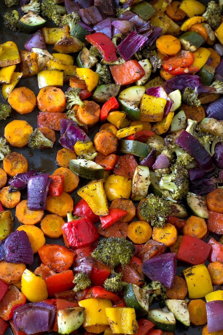 Rainbow Roasted Vegetables
 Oil Free Rainbow Roasted Ve ables Simple Vegan Blog