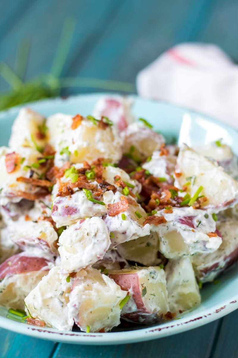 Ranch Potato Salad
 Bacon Ranch Potato Salad with Greek Yogurt A Mind "Full