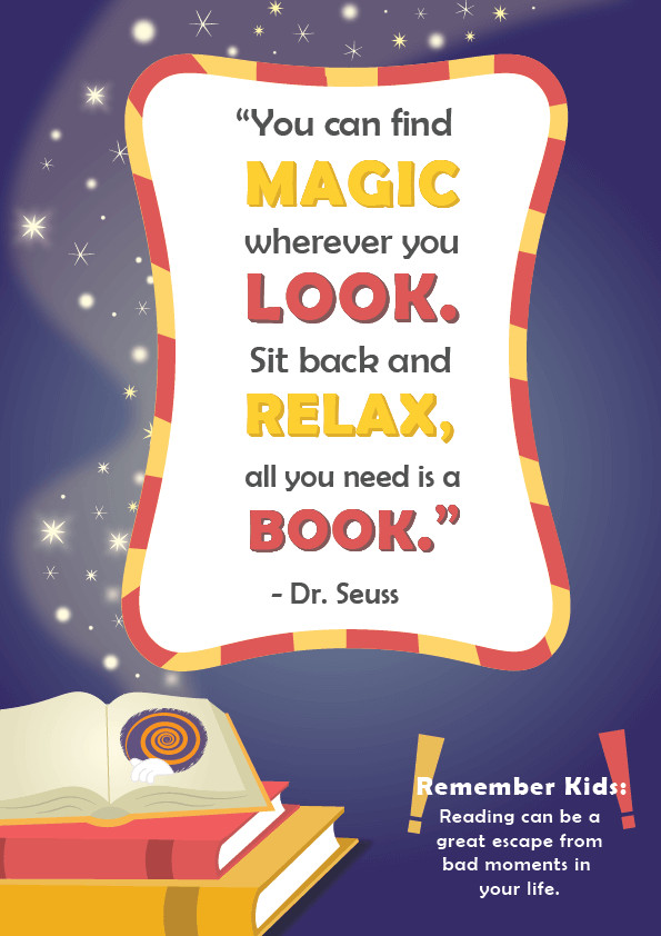 Reading Quote For Kids
 5 Dr Seuss Quotes about Reading