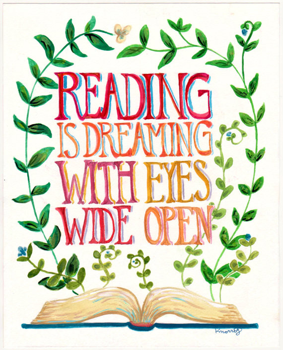 Reading Quote For Kids
 Items similar to Reading is Dreaming Quote Books
