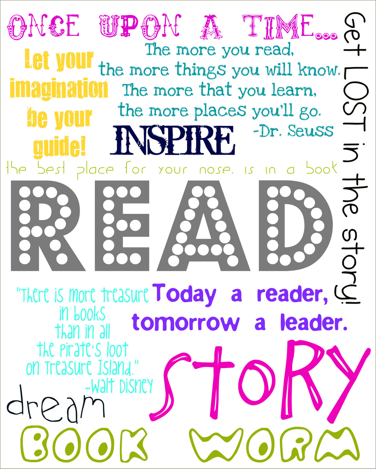 Reading Quote For Kids
 restlessrisa READING SUBWAY ART printable for you