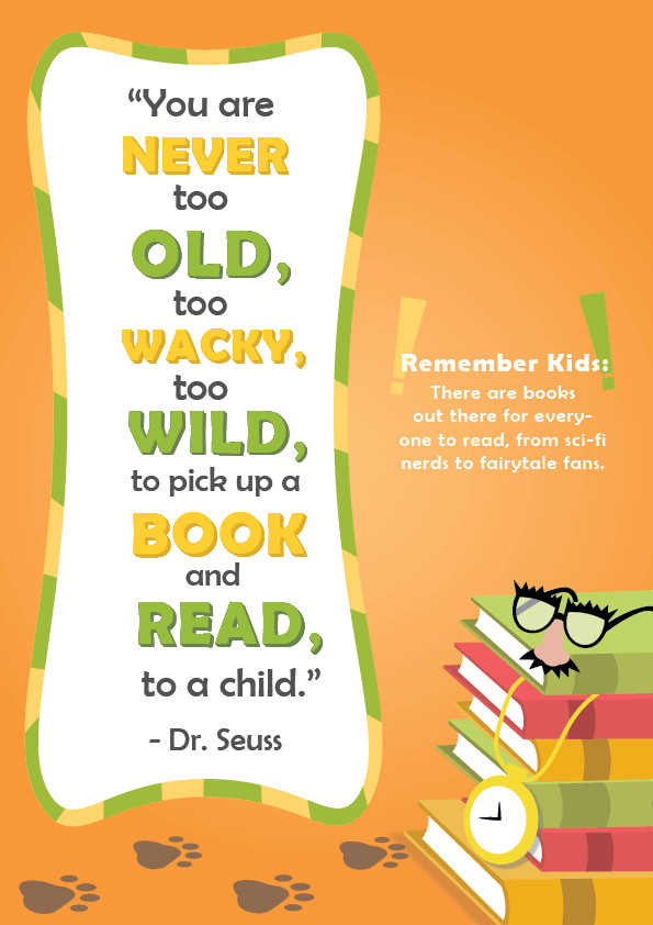 Reading Quote For Kids
 5 Dr Seuss Quotes about Reading