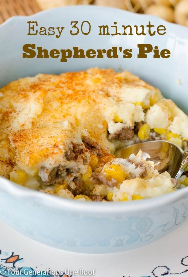 Recipe For Shepherd'S Pie With Ground Beef
 Our 30 Minute Bake Easy Shepherd s Pie Recipe