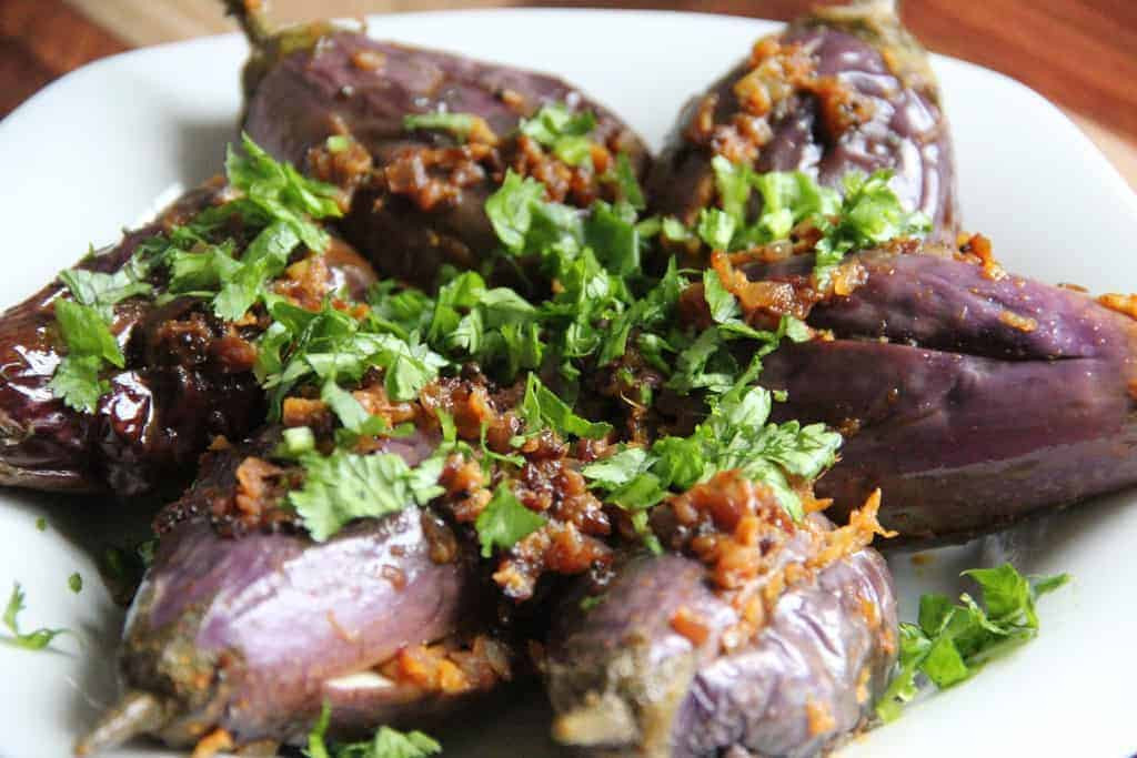 Recipes For Baby Eggplants
 Stuffed Baby Eggplant ministryofcurry