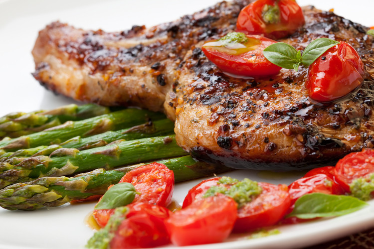 Recipes For Grilled Pork Chops
 Grilled Pork Chops with Asparagus and Pesto