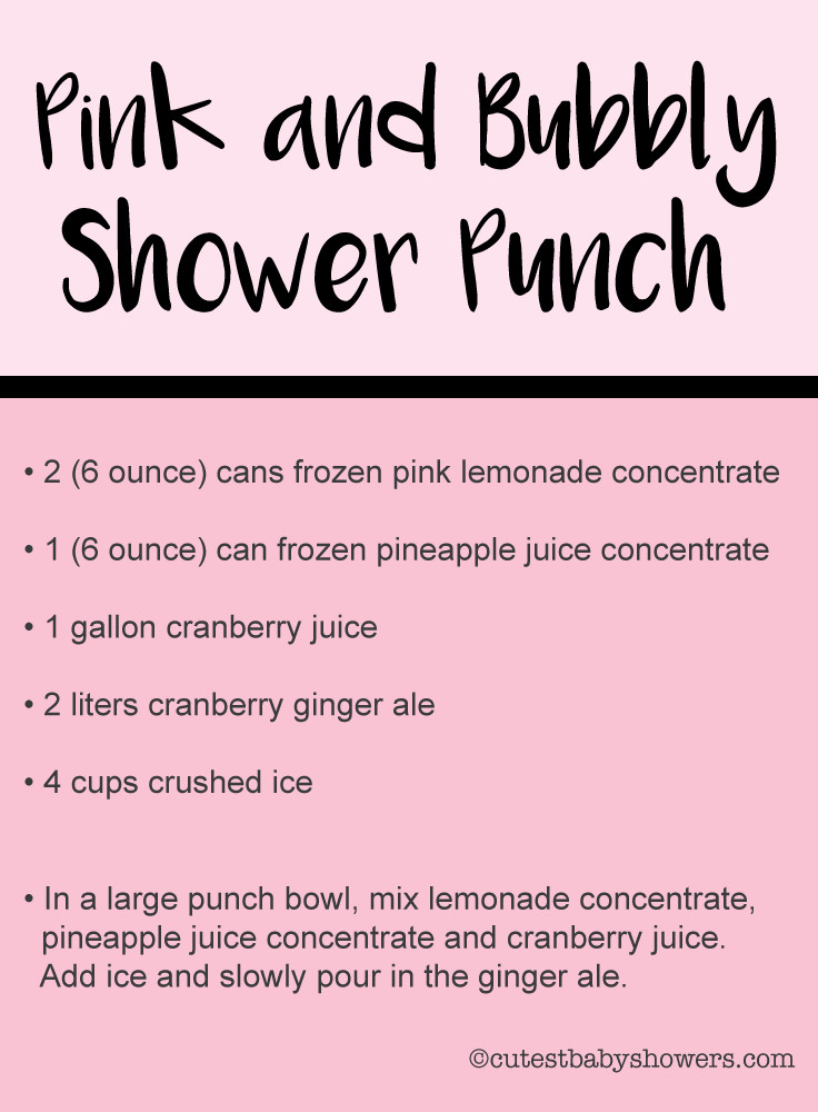 Recipes For Pink Punch For Baby Shower
 17 Best Baby Shower Punch Recipes Blue & Pink Punch