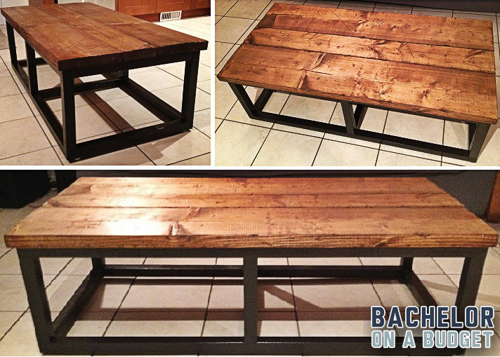 Reclaimed Wood Coffee Table DIY
 DIY Coffee Table Modern with Reclaimed Wood Look Under $60