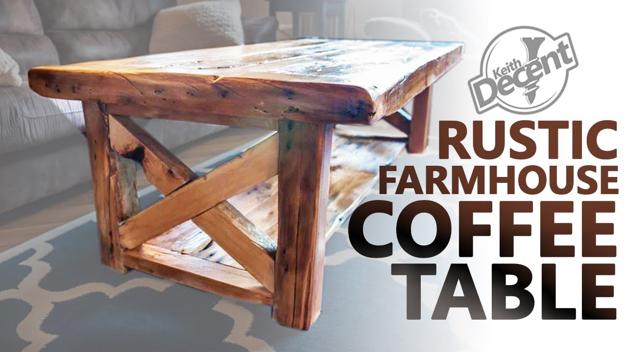 Reclaimed Wood Coffee Table DIY
 DIY RECLAIMED FARMHOUSE COFFEE TABLE a Decent project