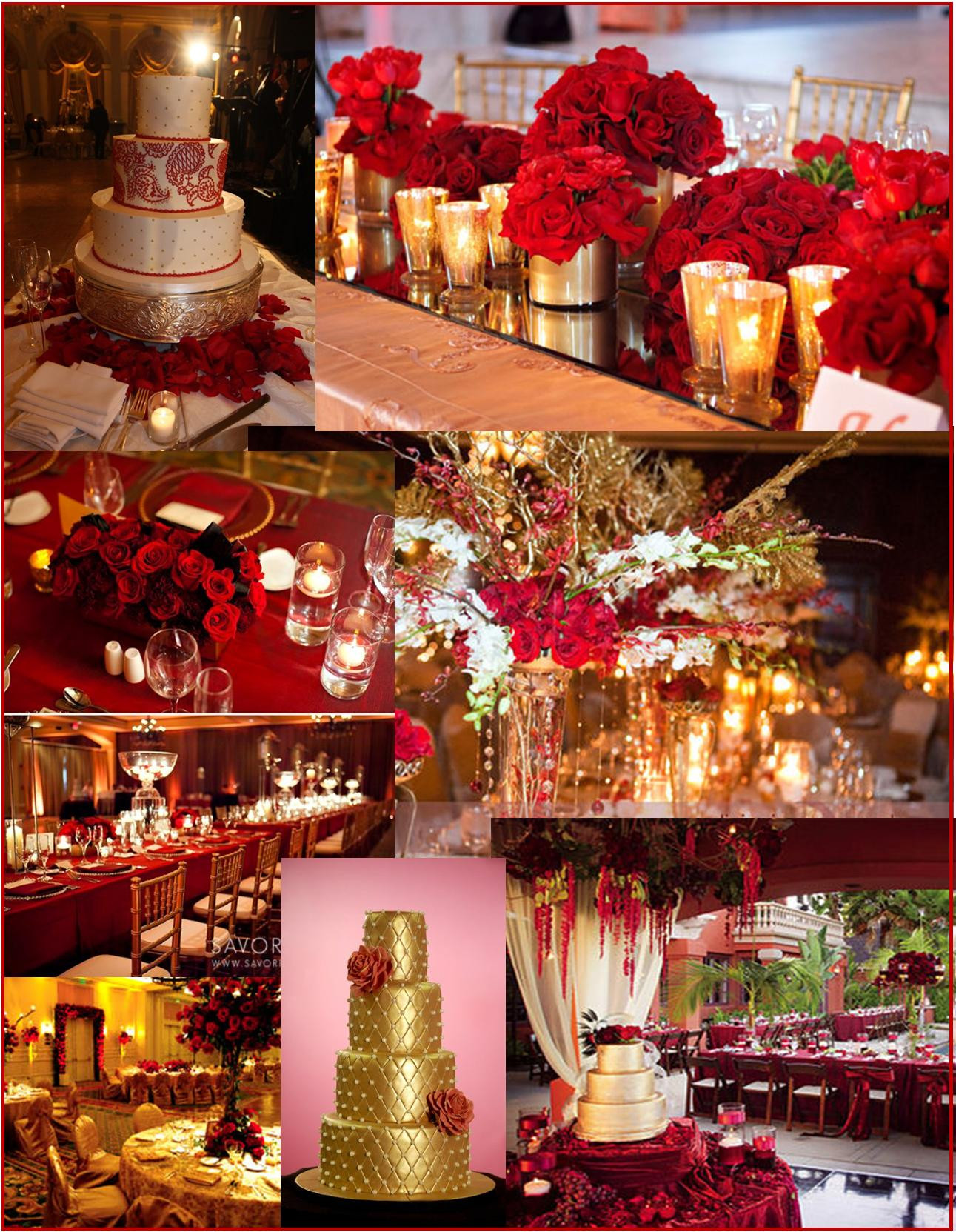 Red And Gold Wedding Theme
 red wedding ideas