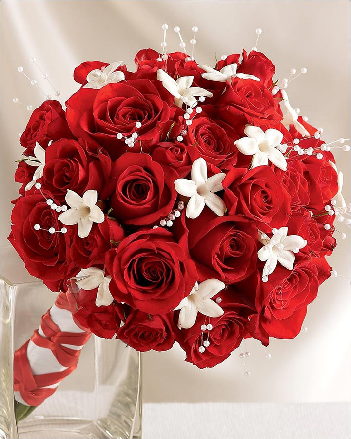 Red And White Wedding Flowers
 Red Rose Wedding Bouquets 20 Ravishing Reds To Choose From