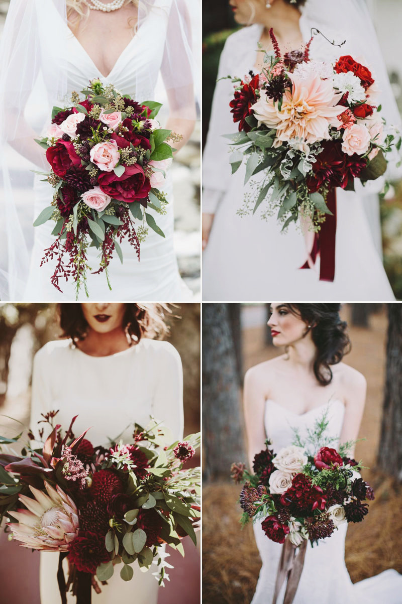 Red And White Wedding Flowers
 28 Absolutely Beautiful Winter Wedding Bouquets Praise