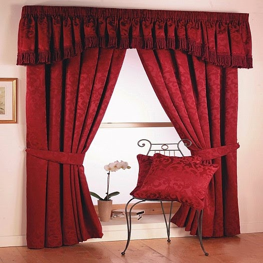 Red Curtains For Living Room
 Red Curtains and Window treatments in the interiors living