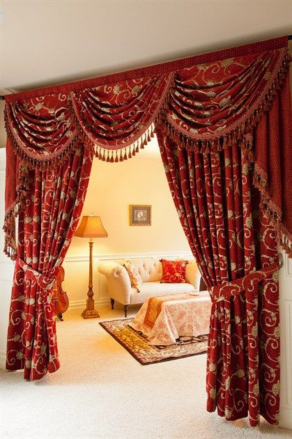 Red Curtains For Living Room
 This decadent rich red curtain set will transform your