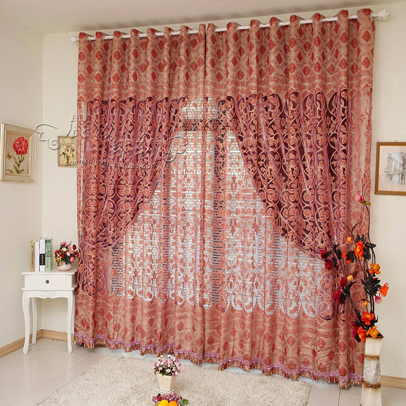 Red Curtains For Living Room
 Red Curtains and Window treatments in the interiors living