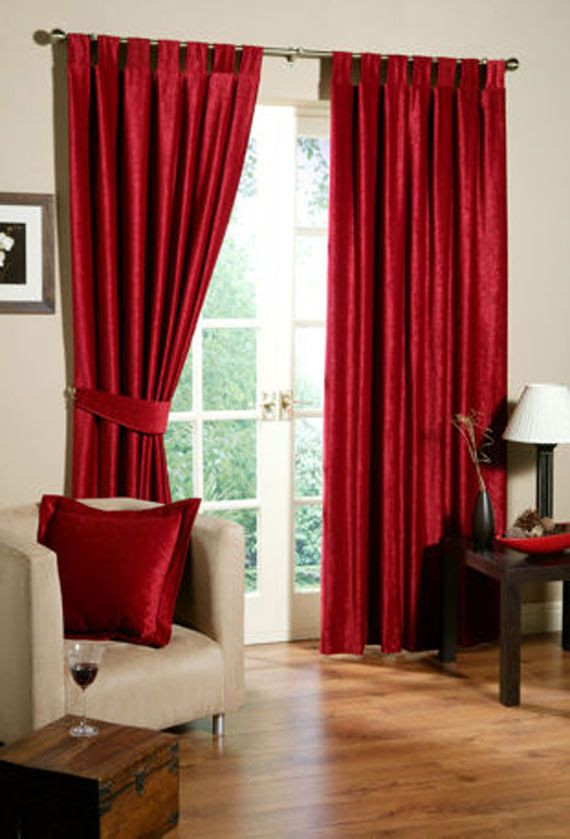 Red Curtains For Living Room
 shiny satin curtains YUM