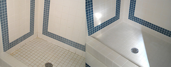 Regrout Bathroom Tile
 Oregon Tile and Grout Cleaning Before and After