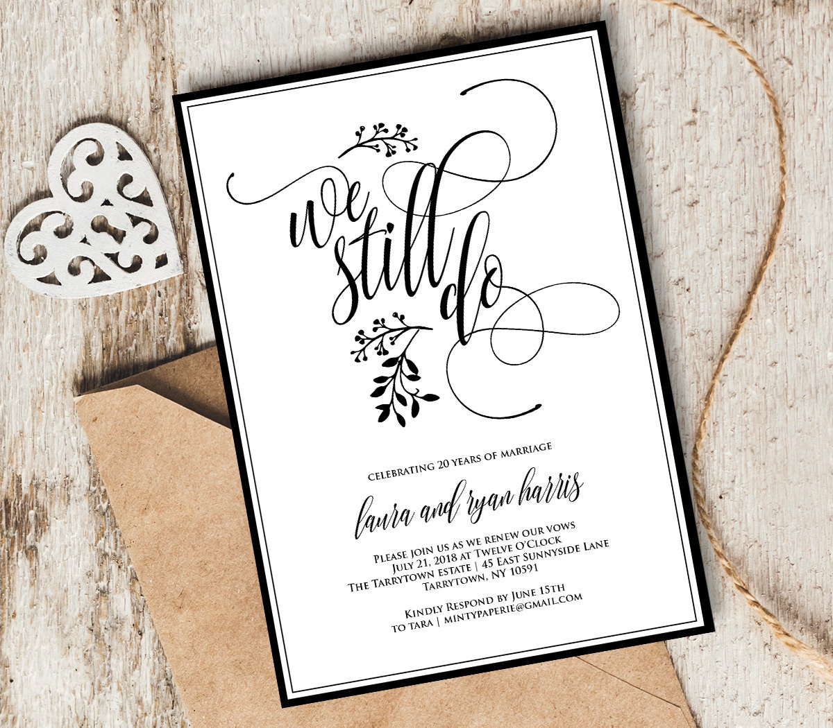 Renew Wedding Vows
 Vow Renewal Invitation Template We Still Do Instant