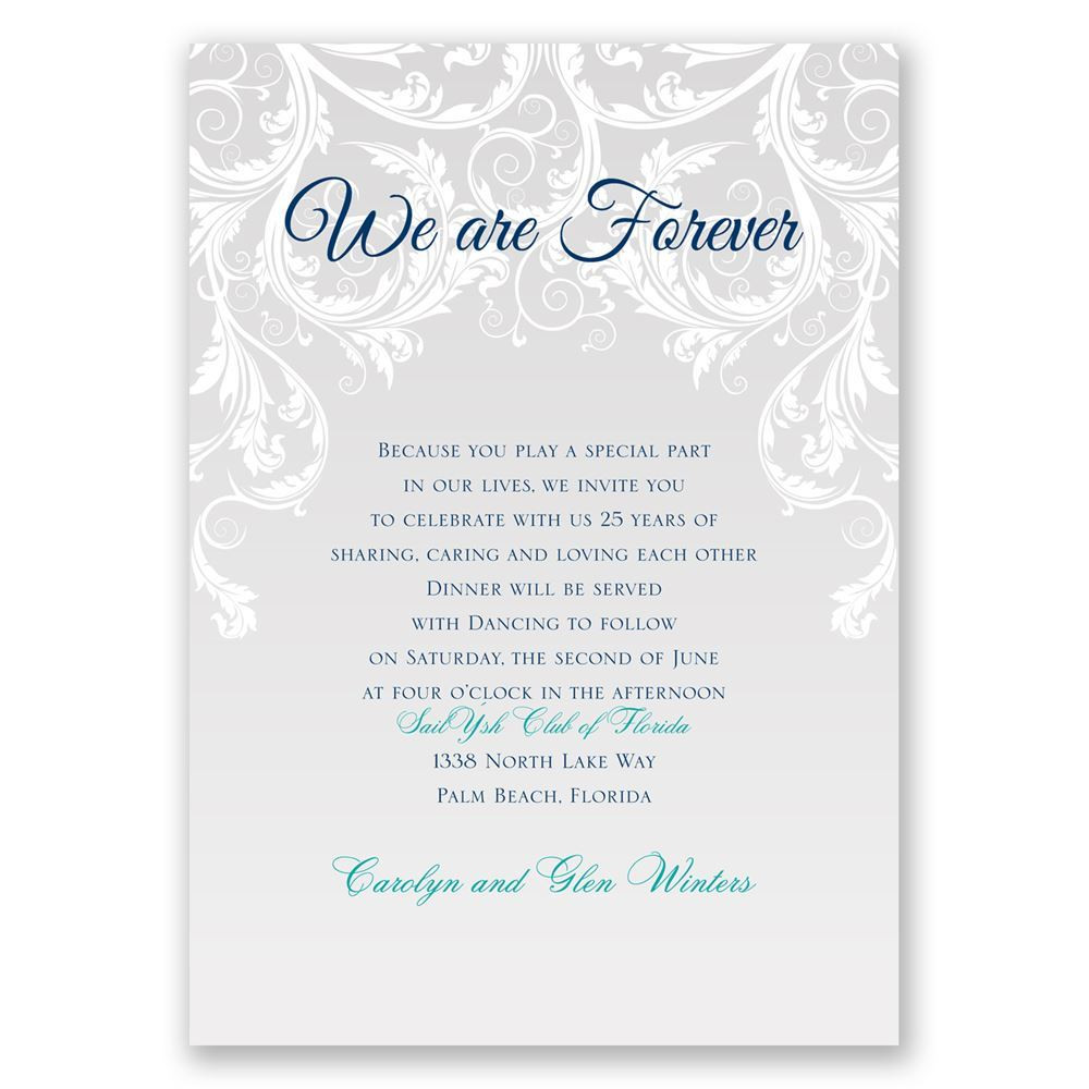 Renewal Of Wedding Vows
 We Are Forever Vow Renewal Invitation