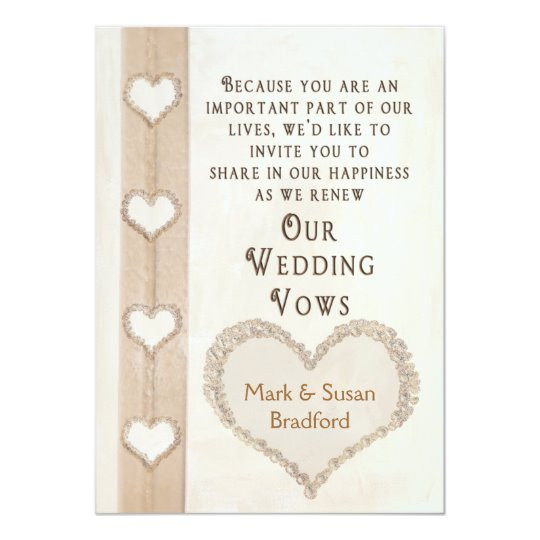 Renewing Your Wedding Vows
 RENEWING WEDDING VOWS INVITATION HEARTS TOGETHER