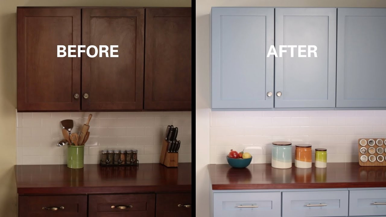Resurfacing Kitchen Cabinet Doors
 KILZ How To Refinish Kitchen Cabinets