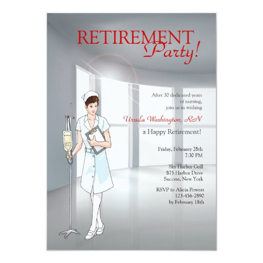 Retirement Party Ideas For Nurses
 Special Nurse Retirement Party Invitation