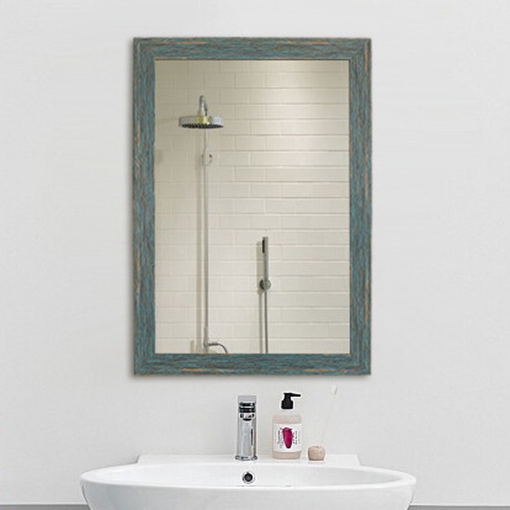 Retro Bathroom Mirror
 Wall mirror for bathroom Blue retro bath mirror wall