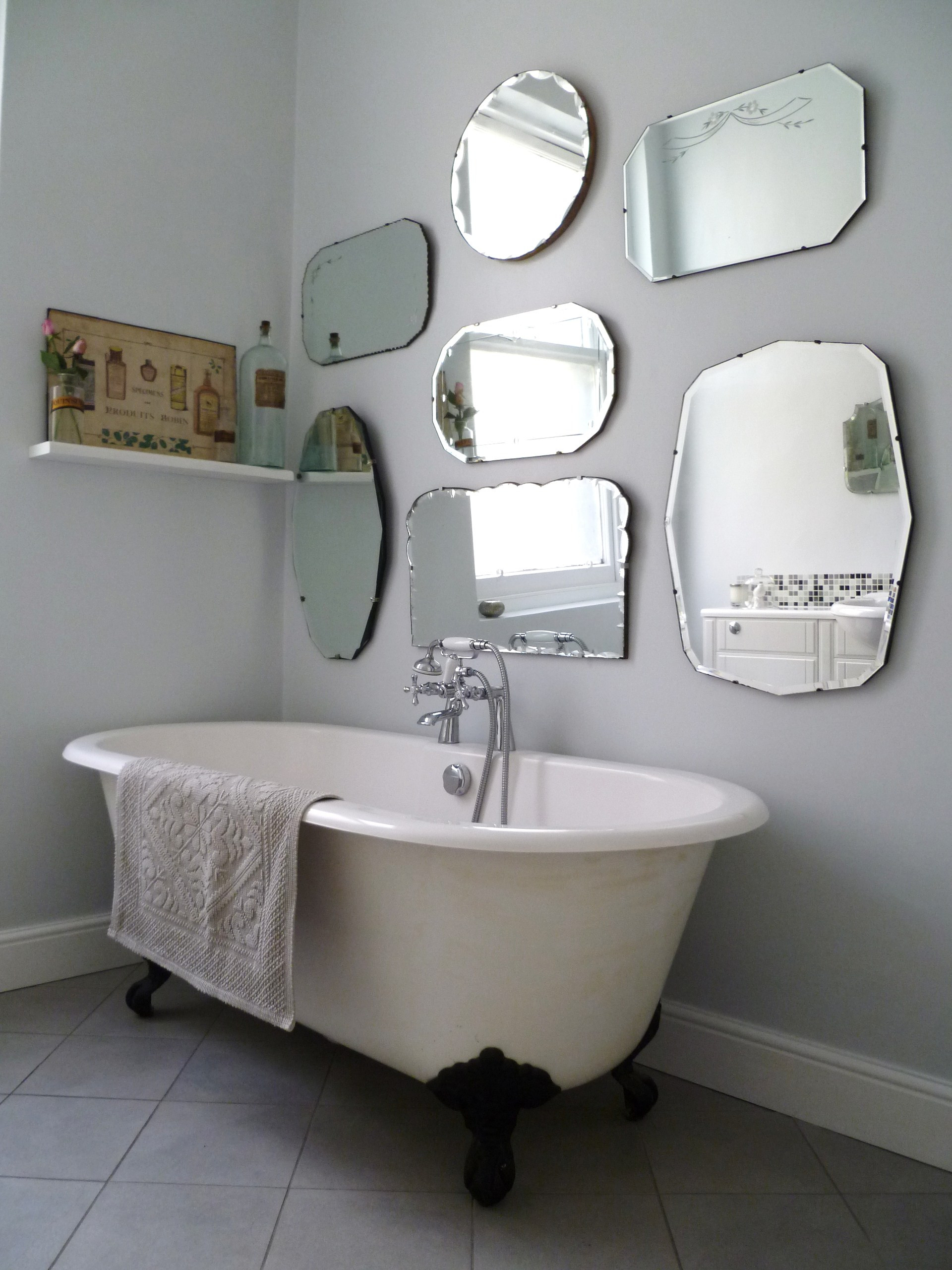 Retro Bathroom Mirror
 How to hang a display of vintage mirrors Decorator s
