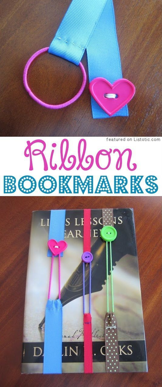 Ribbon Craft Ideas For Adults
 DIY Ribbon Bookmarks ribbon hairbands and buttons