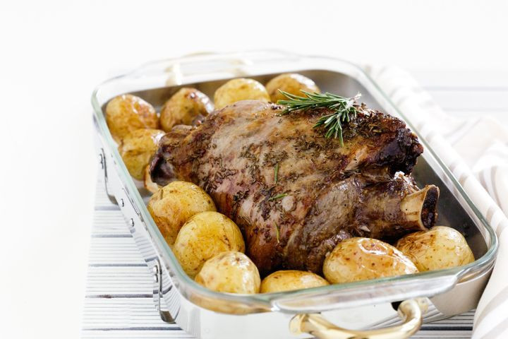 Roasted Leg Of Lamb With Potatoes
 Traditional roast lamb