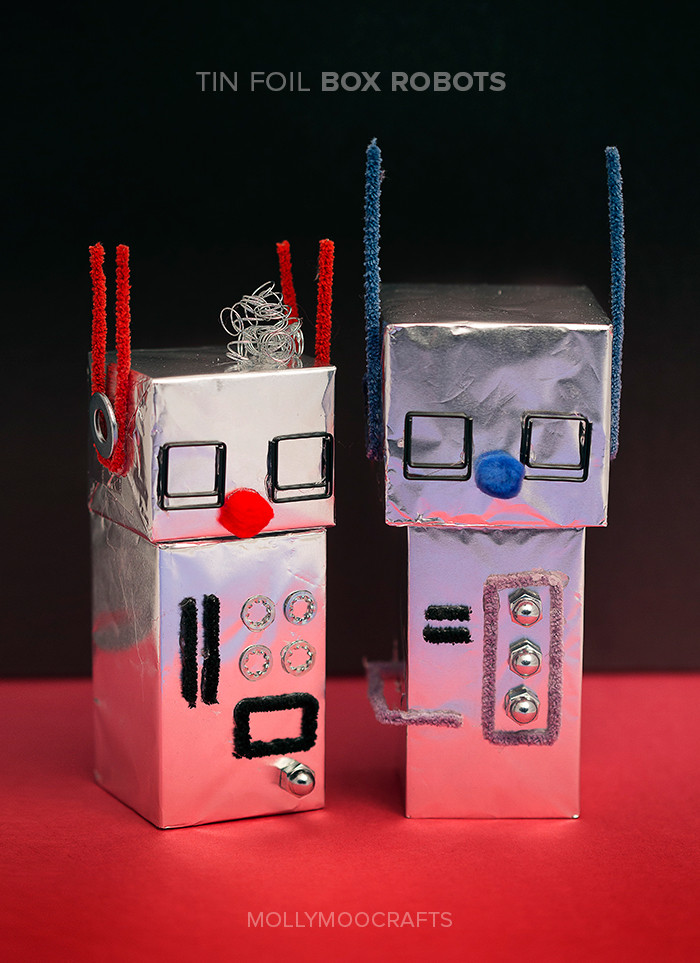 Robot Crafts For Kids
 MollyMooCrafts Aluminum Foil Robot Craft For Kids