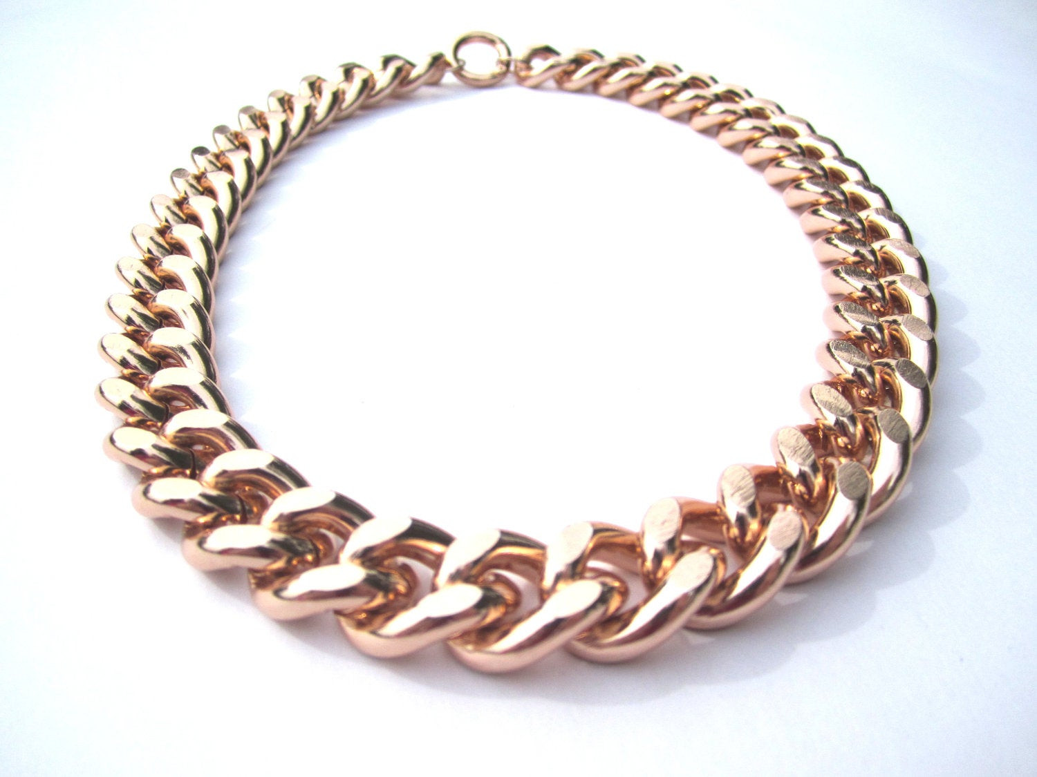 Rose Gold Necklace Chain
 Chunky ROSE GOLD Chain Necklace