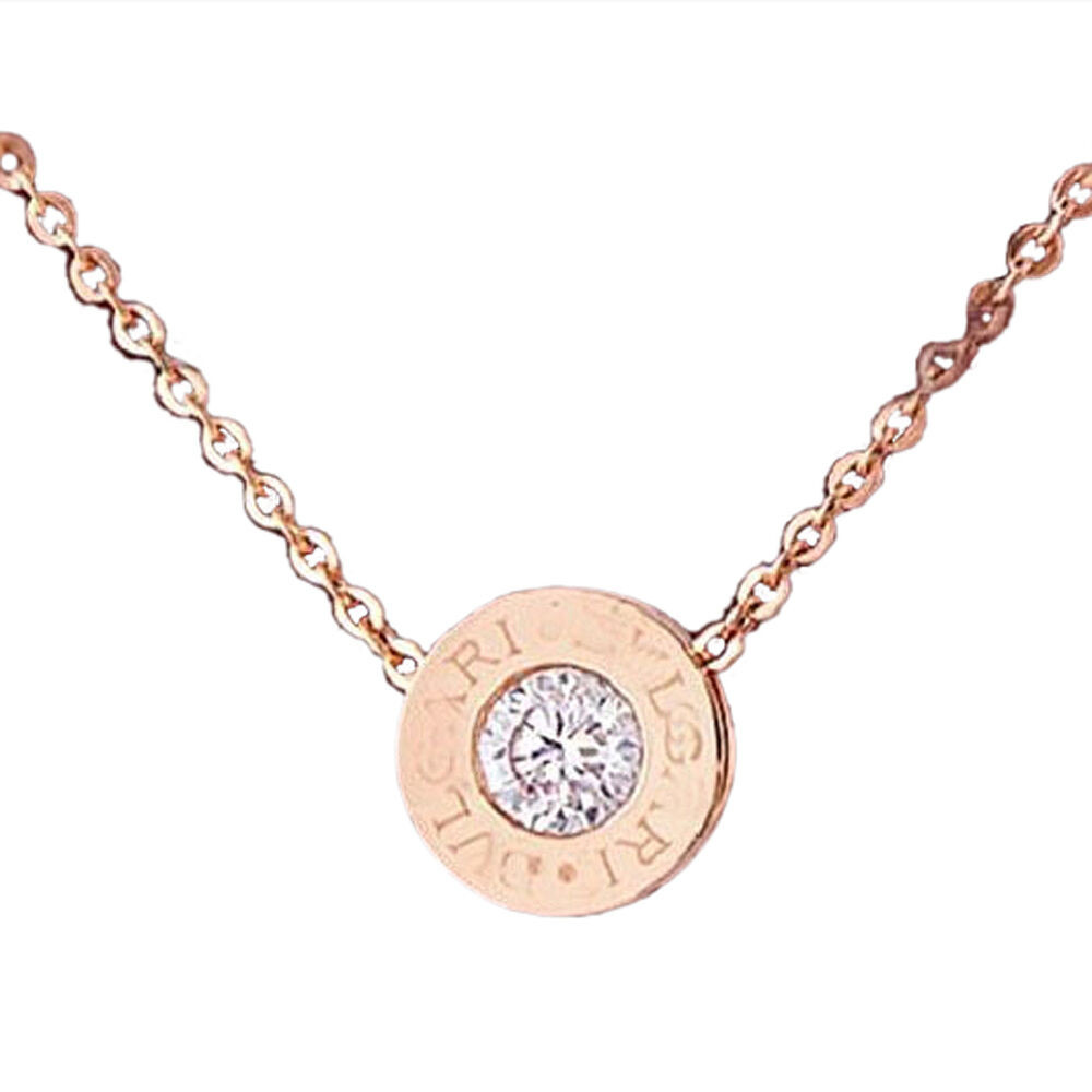 Rose Gold Necklace Chain
 Jewelry diamond Stainless Steel Rose Gold Plated Necklace