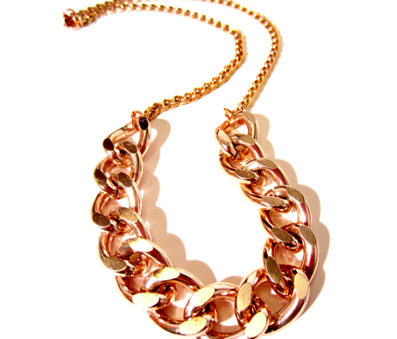 Rose Gold Necklace Chain
 Chunky Chain Necklace Rose Gold Necklace Chain by XenJewelry
