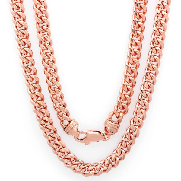 Rose Gold Necklace Chain
 Shop Rose Gold Electroplated 5 5mm Cuban Link Chain 22