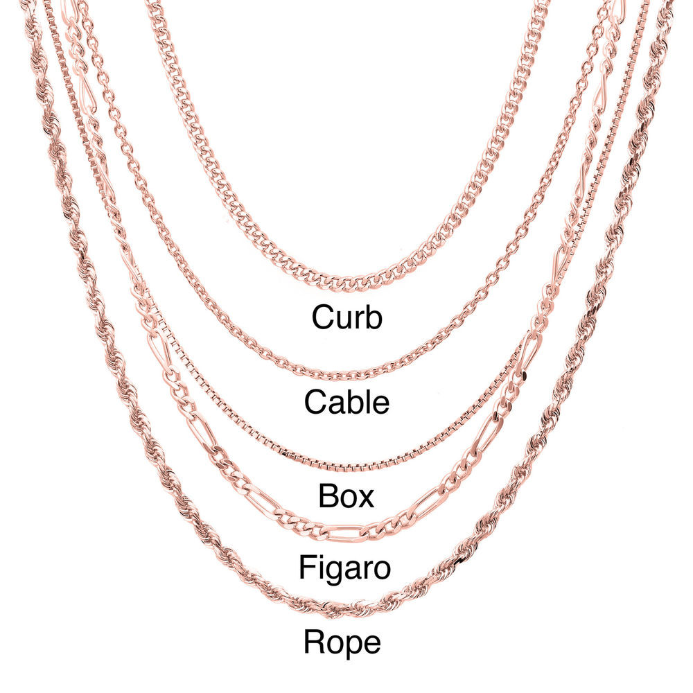 Rose Gold Necklace Chain
 Sterling Essentials 14k Rose Gold over Silver 18 inch