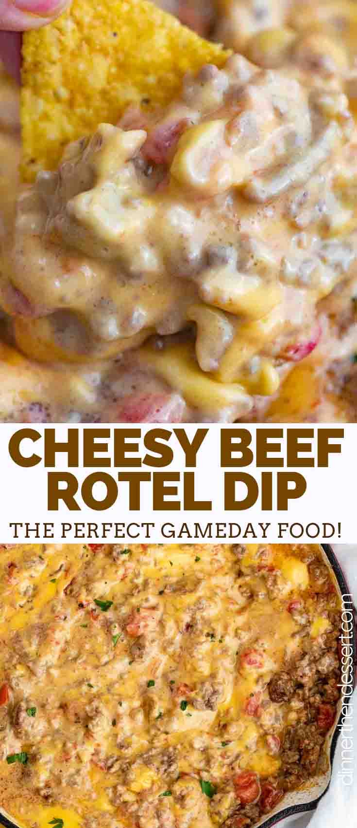 Rotel Dip With Ground Beef And Cream Cheese
 Cheesy Beef Rotel Dip Dinner then Dessert