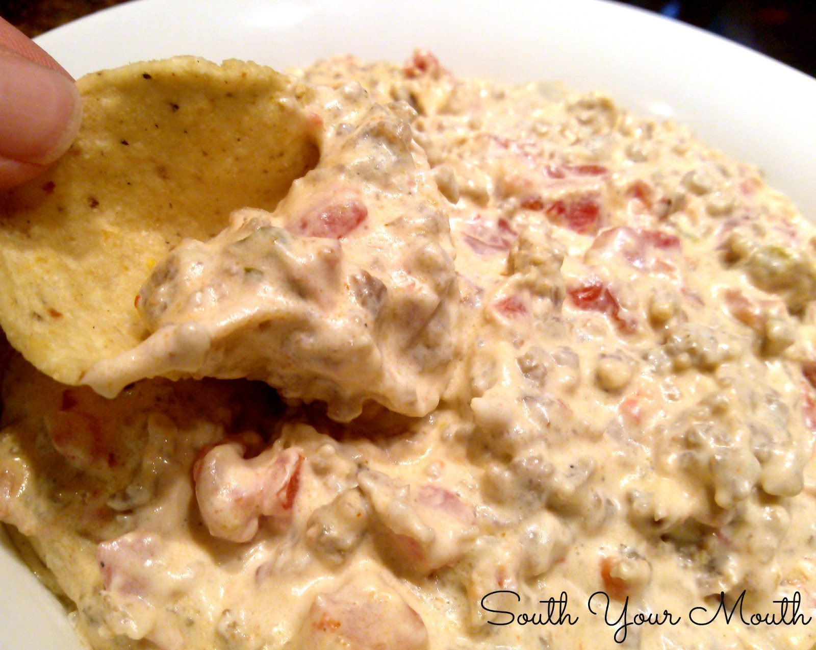Rotel Dip With Ground Beef And Cream Cheese
 South Your Mouth Creamy Sausage Dip Crock Pot
