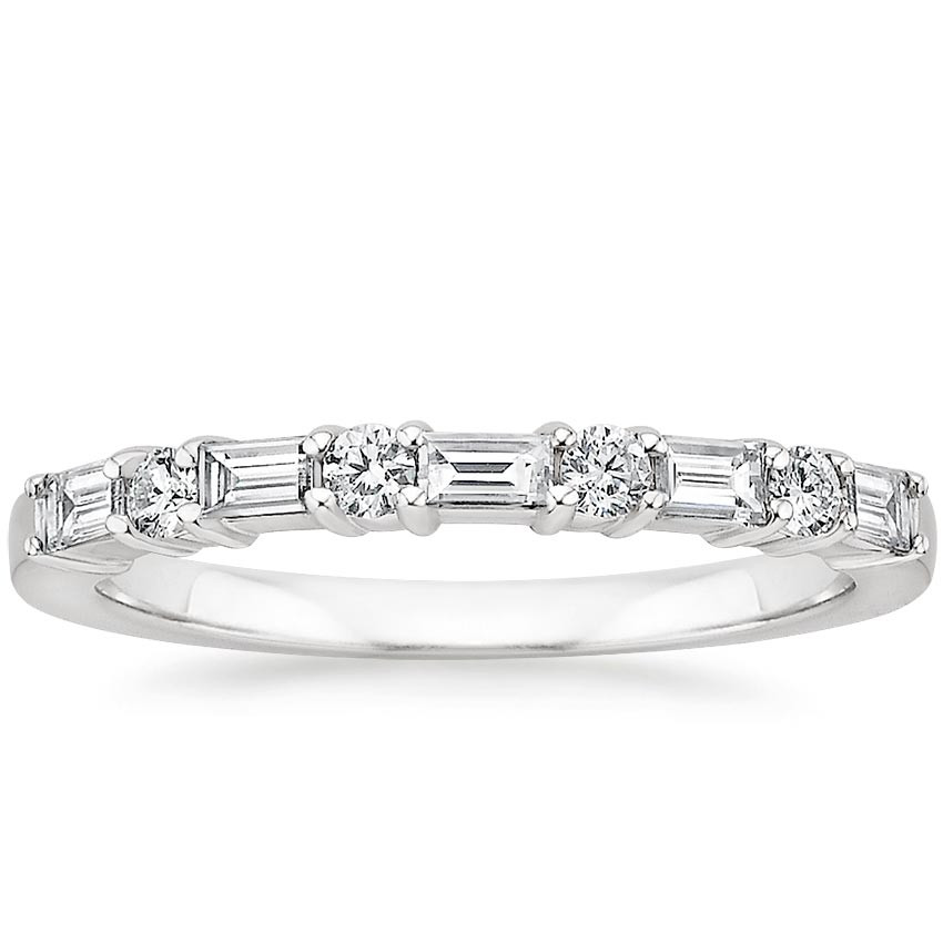 Round And Baguette Diamond Wedding Band
 Baguette Diamond Wedding Band Leona