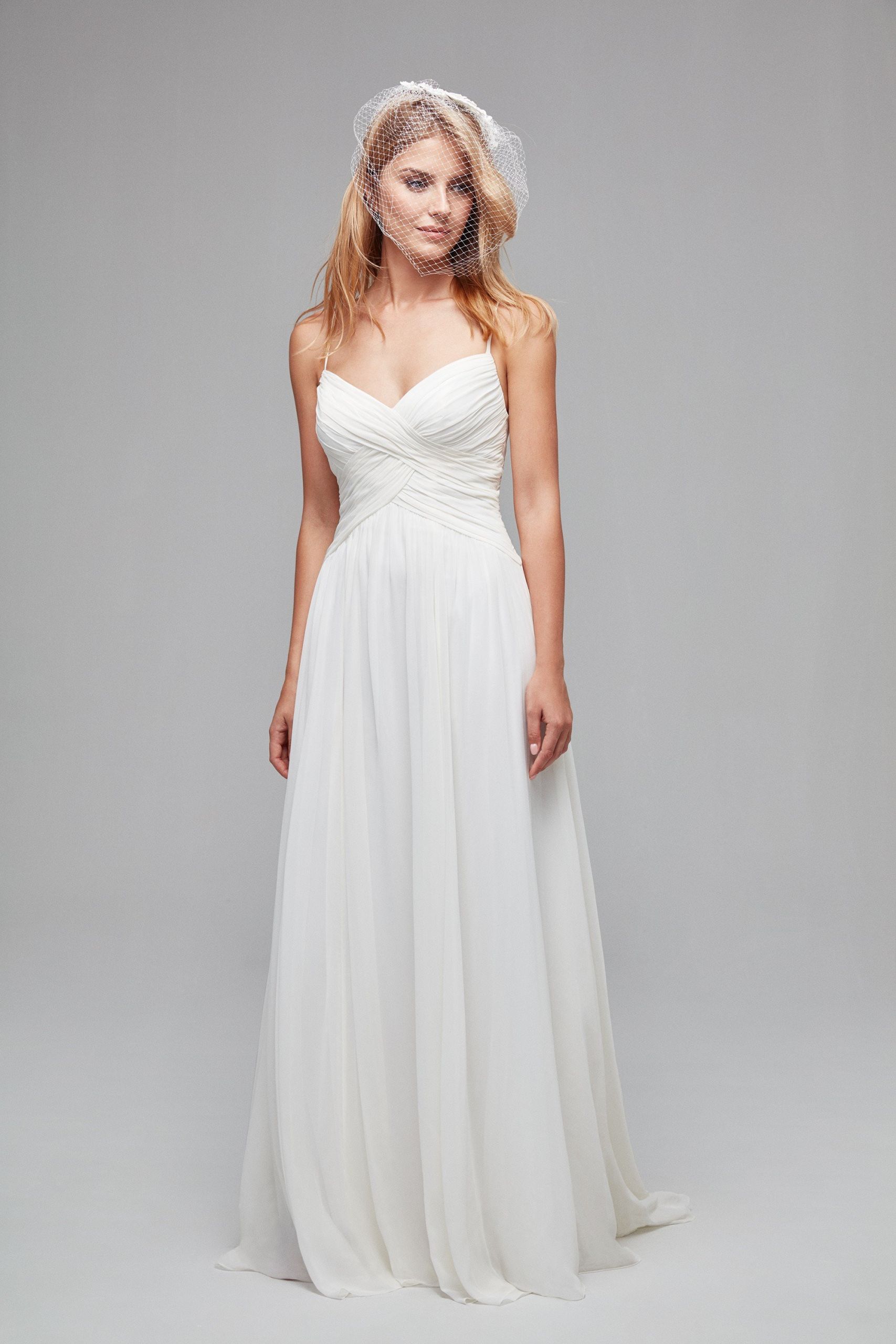 Ruched Wedding Gowns
 Ruched Bodice Chiffon A Line Wedding Dress WG3856