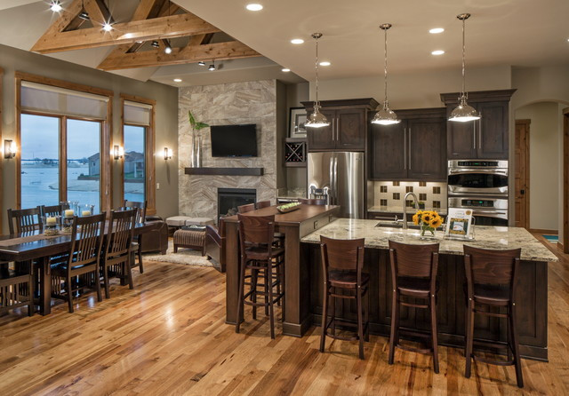 Rustic Chic Kitchen
 Rustic Chic Lakehouse Transitional Kitchen Omaha