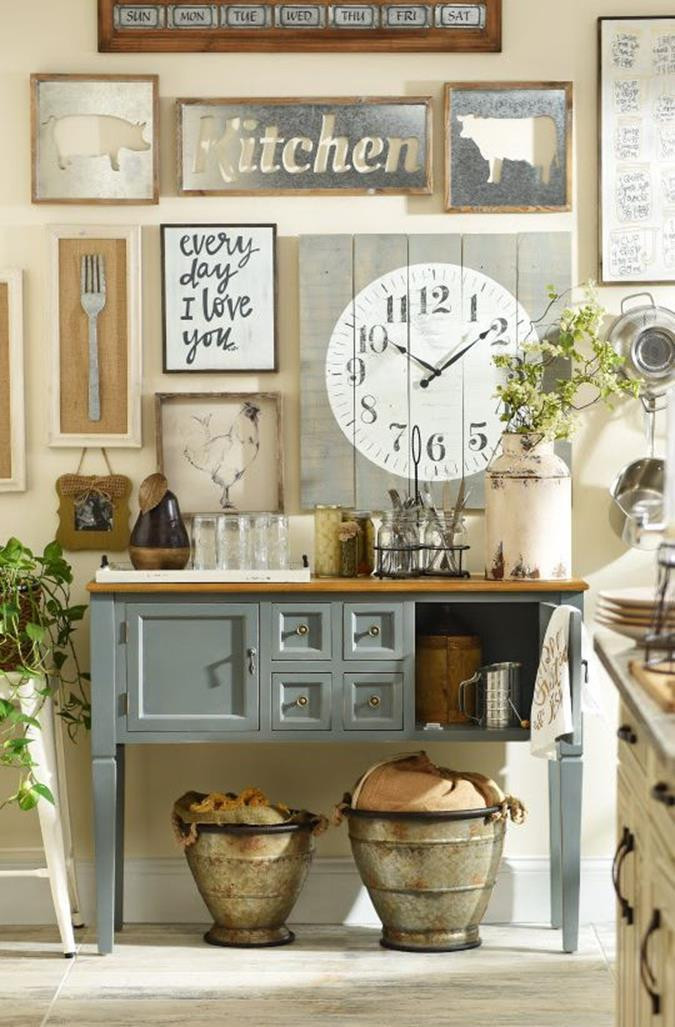 Rustic Kitchen Accessories
 38 Stunning Rustic Kitchen Wall Decorating Ideas HomeCoach