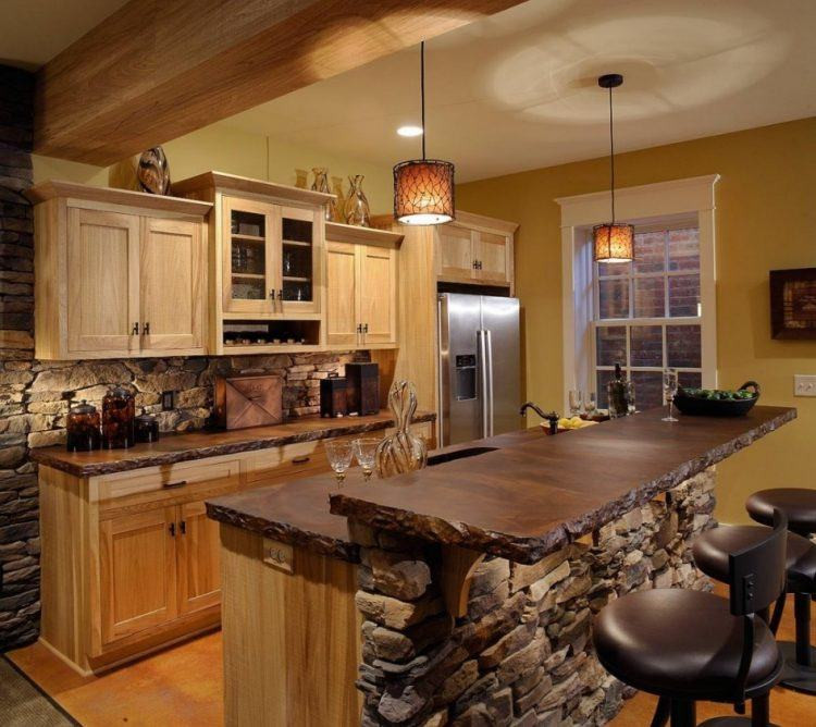 Rustic Kitchen Accessories
 20 Beautiful Brick And Stone Kitchen Island Designs